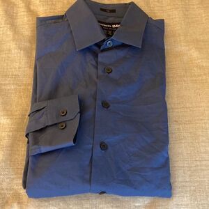Express NWOT Mens 1 MX Blue Long Sleeve Cotton Dress Shirt. Size M (15-15.5).